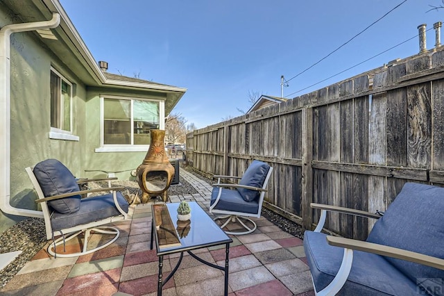 view of patio / terrace with a fenced backyard