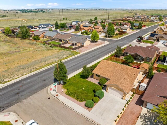 aerial view with a residential view