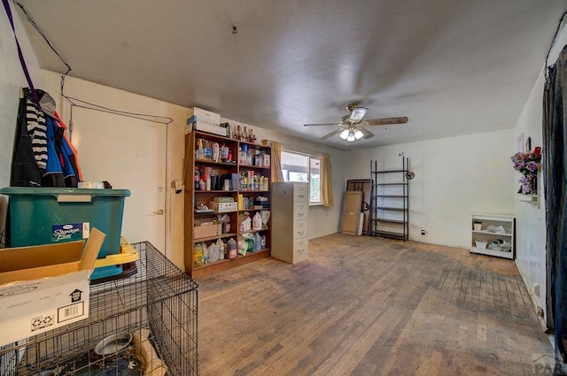 2101 Salt Dr, Colorado Springs, CO 80910 - interior space with wood finished floors and a ceiling fan