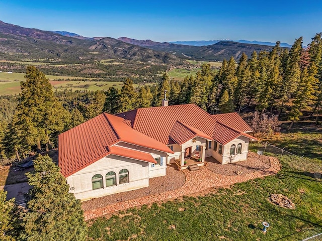 8760 Ridge Rd, Beulah, CO 81023 - bird's eye view featuring a mountain view