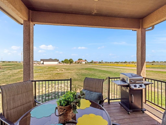 406 N Idledale Dr, Pueblo West, CO 81007 - deck with area for grilling and a lawn