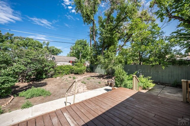 2325 W St, Pueblo, CO 81003 - wooden deck with a fenced backyard