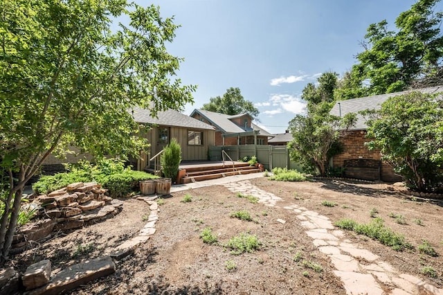 2325 W St, Pueblo, CO 81003 - view of yard featuring a wooden deck