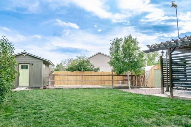 356 S Littler Dr, Pueblo West, CO 81007 - view of yard with a pergola
