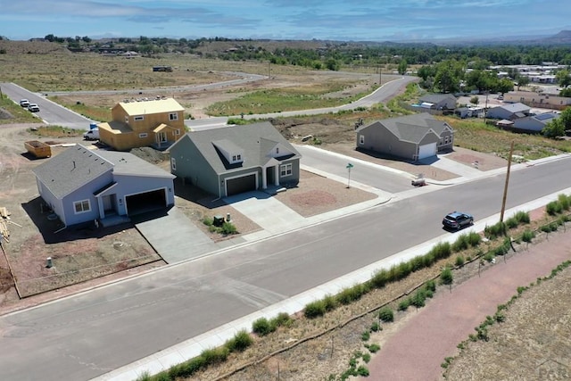 aerial view with a residential view