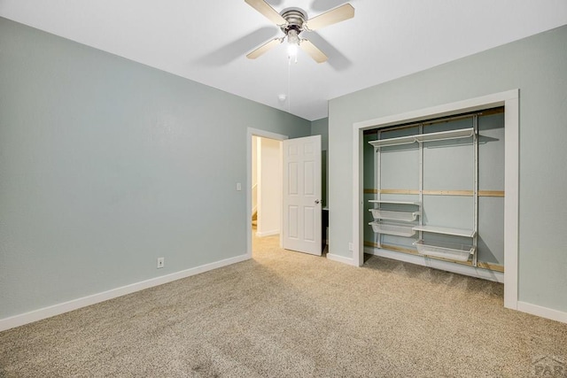 1085 E Blackstone Dr, Pueblo West, CO 81007 - unfurnished bedroom featuring carpet flooring, a closet, and a ceiling fan
