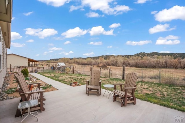 view of patio with fence