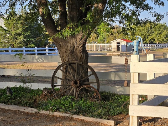 community sign with fence