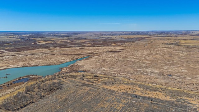 13764 County Rd Hh, Las Animas, CO 81054 - bird's eye view featuring a rural view and a water view