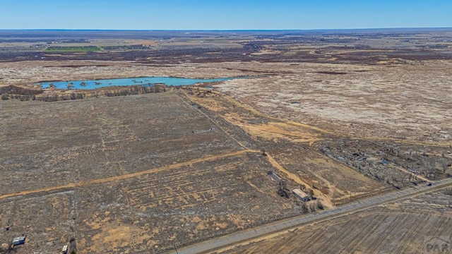 13764 County Rd Hh, Las Animas, CO 81054 - aerial view featuring a water view and a rural view