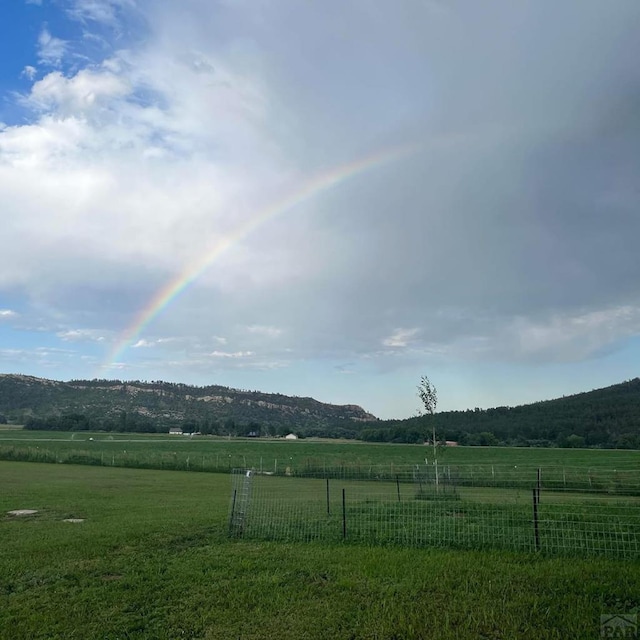 property view of mountains with a rural view