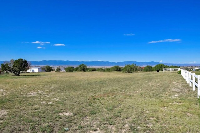 mountain view with a rural view