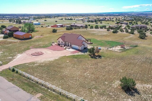 bird's eye view featuring a rural view