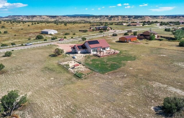 aerial view with a rural view