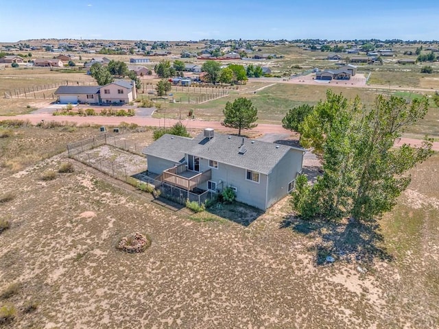 bird's eye view featuring a rural view