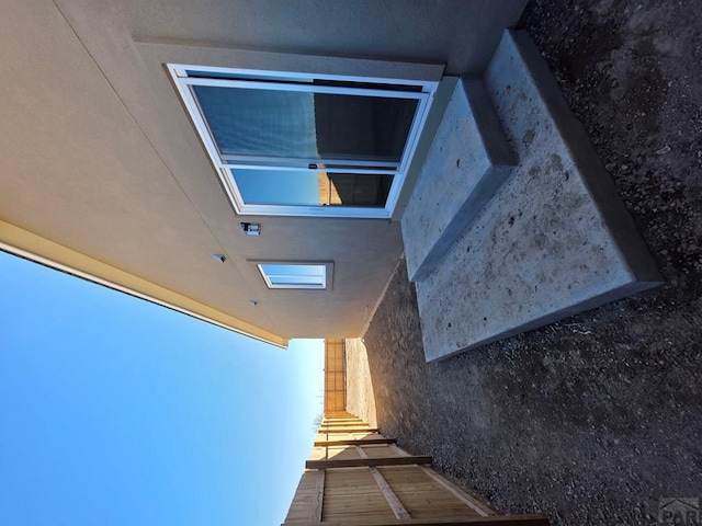 exterior space featuring stucco siding