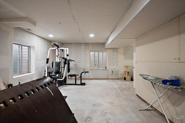49 N Pkwy, Colorado City, CO 81019 - workout room featuring recessed lighting and plenty of natural light