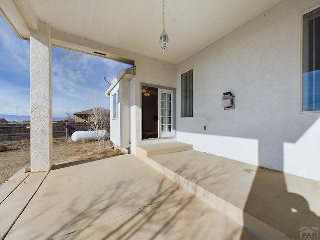 view of patio with fence