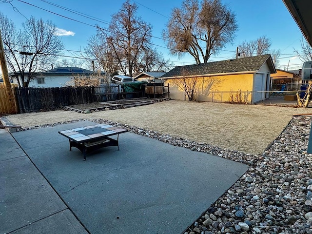 view of patio featuring a fenced backyard