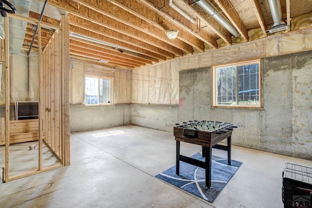 view of basement