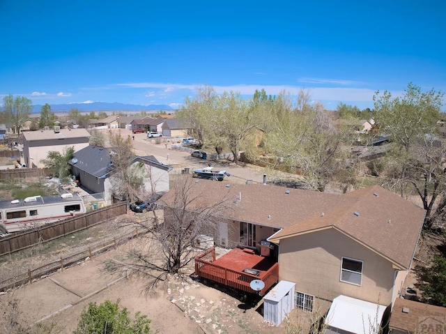 drone / aerial view with a residential view