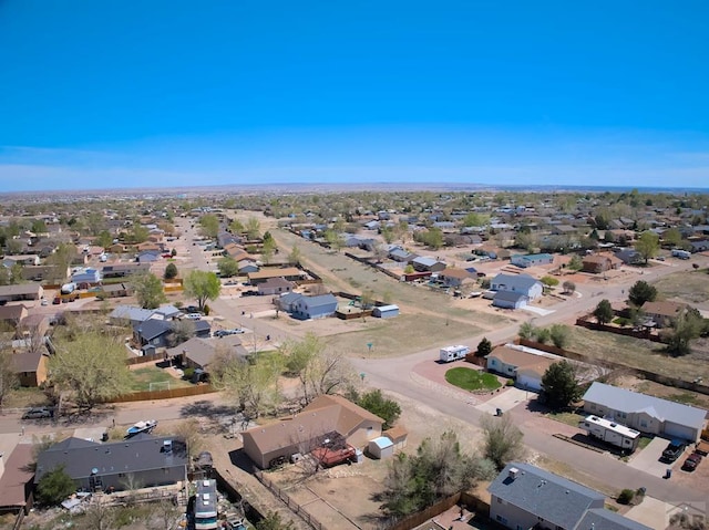 bird's eye view featuring a residential view