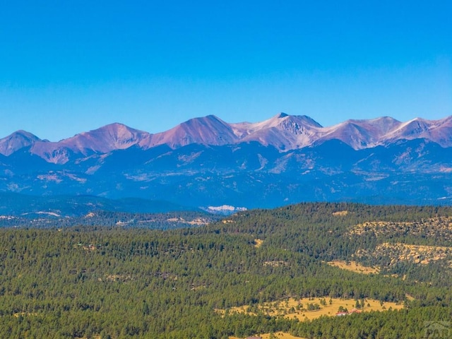 property view of mountains with a view of trees