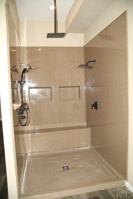 bathroom with walk in shower