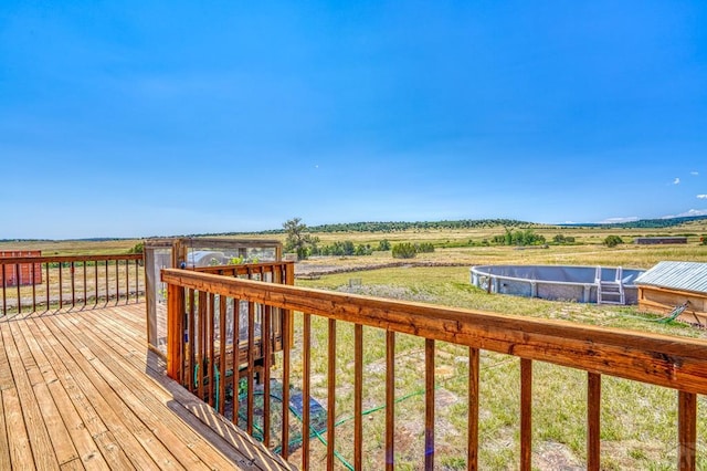 8417 3r Rd, Beulah, CO 80123 - wooden deck featuring a view of countryside