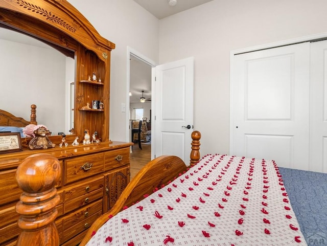 1700 Kingfisher Ln, Pueblo, CO 81008 - bedroom featuring wood finished floors and a closet
