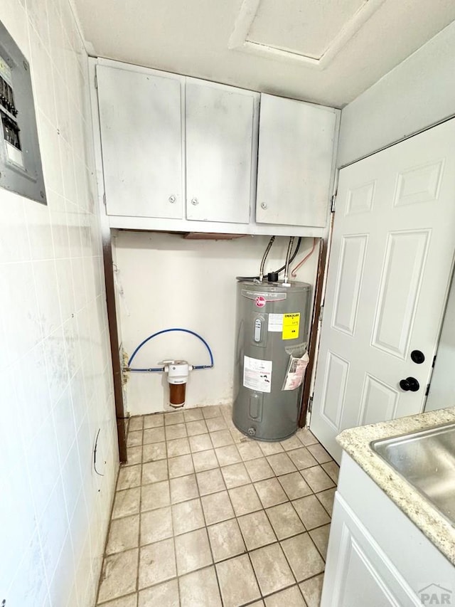 209 Beymer, Cheraw, CO 81030 - utility room with water heater and electric panel