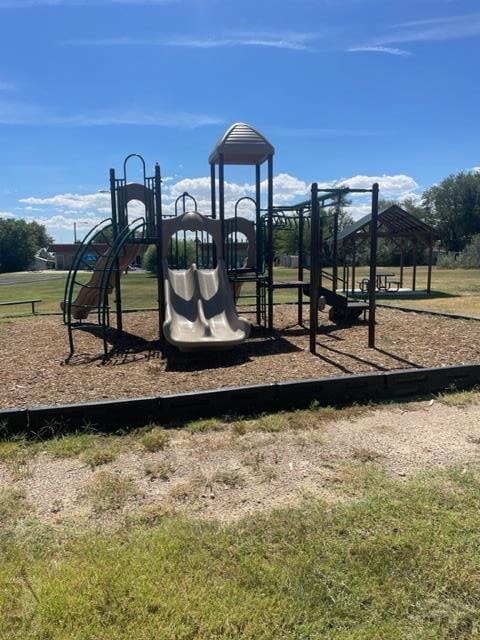 view of community jungle gym