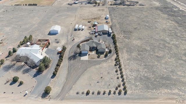 bird's eye view featuring view of desert