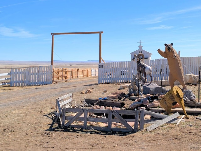 surrounding community with fence