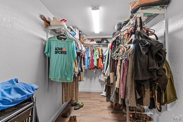 36 Loyola Ln, Pueblo, CO 81005 - walk in closet with wood finished floors
