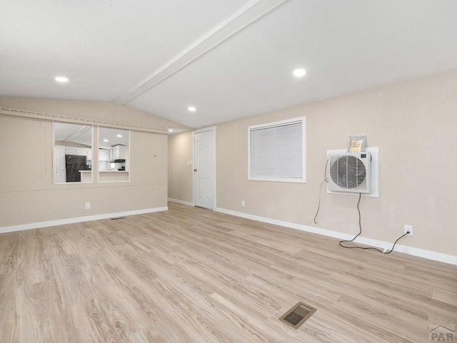 353 E Byrd Dr, Pueblo West, CO 81007 - unfurnished living room with light wood-type flooring and recessed lighting