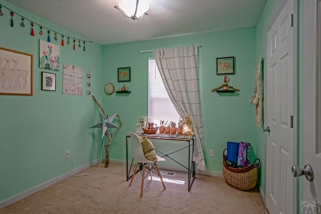180 Welton Ave, Walsenburg, CO 81089 - home office featuring carpet flooring and baseboards