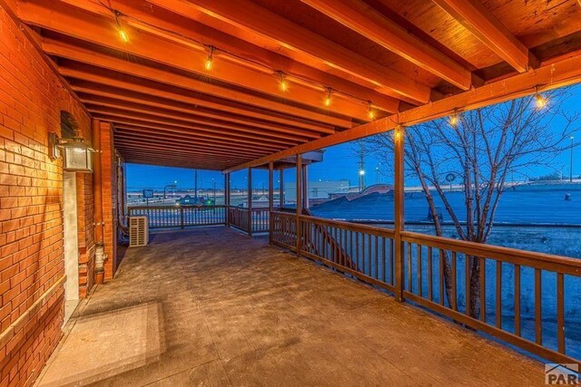 901 E C St, Pueblo, CO 81003 - patio terrace at dusk with a water view