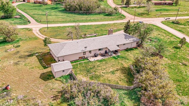 bird's eye view featuring a rural view