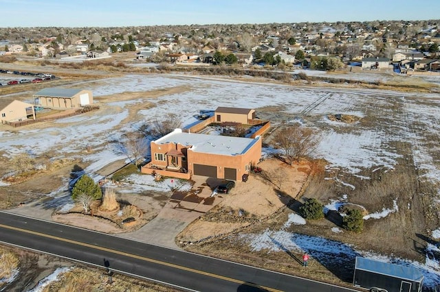 drone / aerial view with a residential view