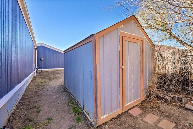 view of shed