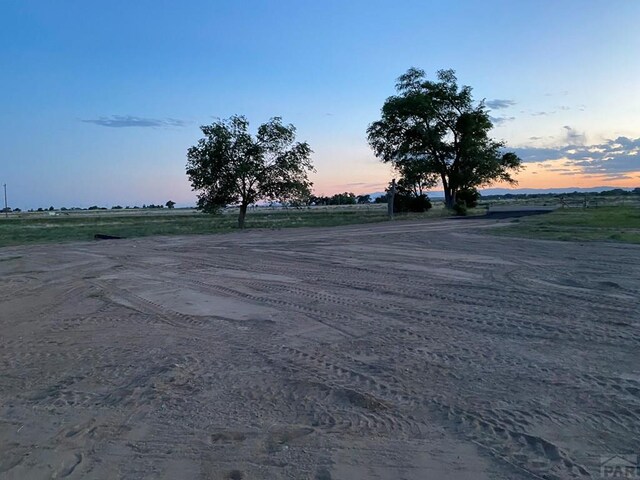 view of street featuring a rural view