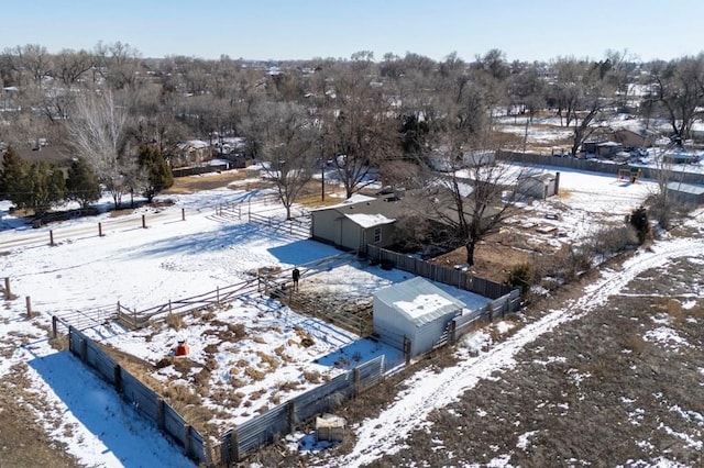 view of snowy aerial view