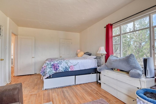 bedroom with wood finished floors