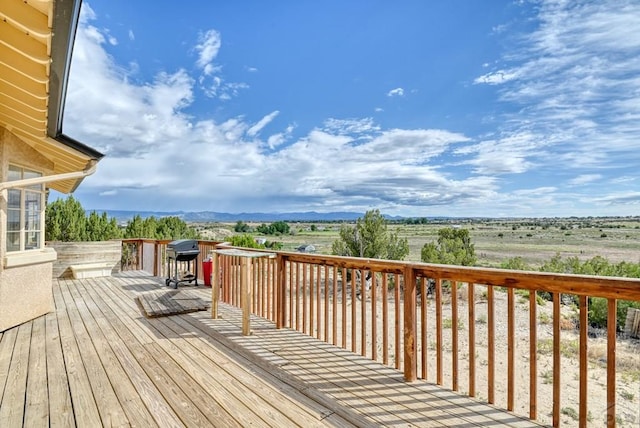 deck featuring area for grilling