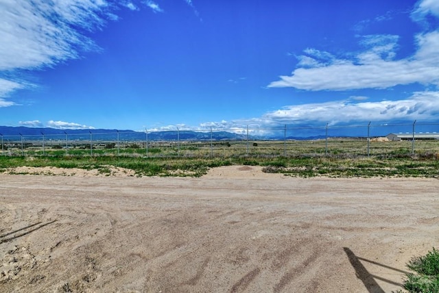 view of mountain feature featuring a rural view