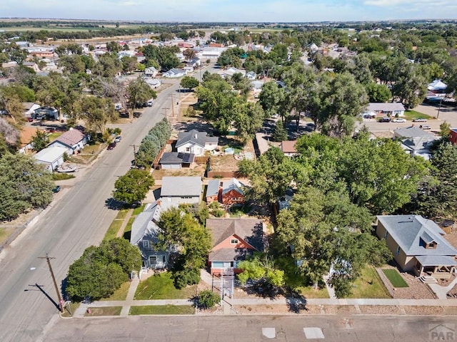 bird's eye view with a residential view