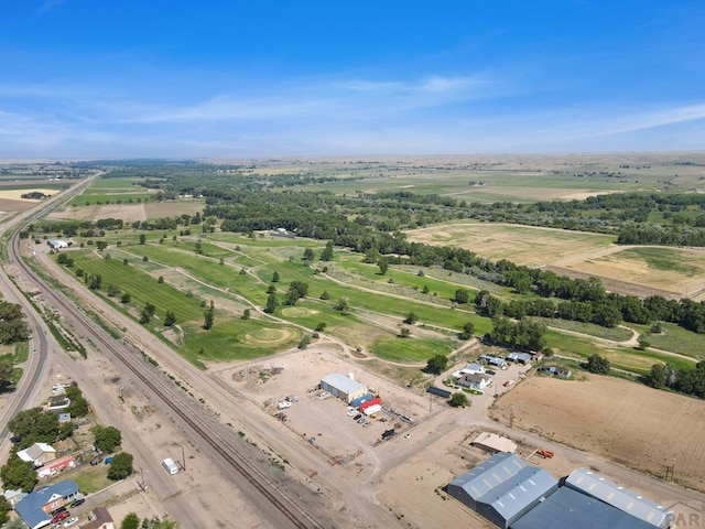 drone / aerial view with a rural view