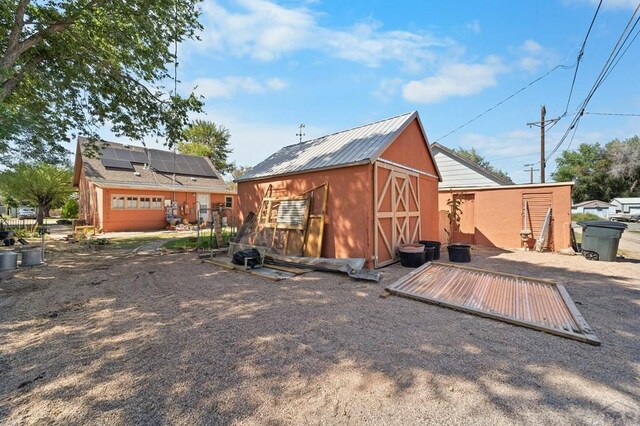 view of shed