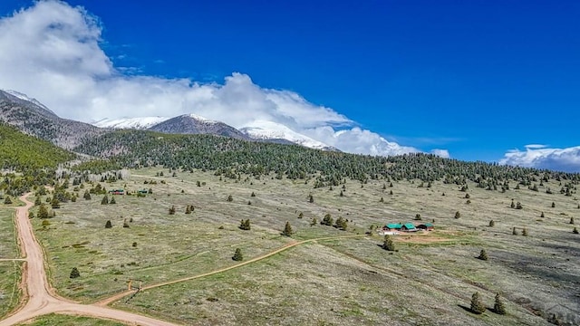 view of mountain feature featuring a rural view